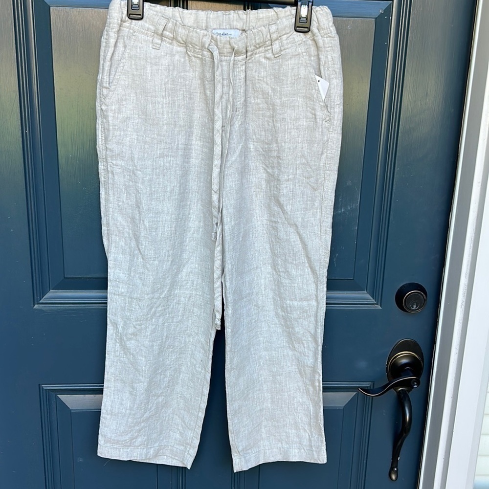 Allen Allen Boho Linen Drawstring Pants NWT
